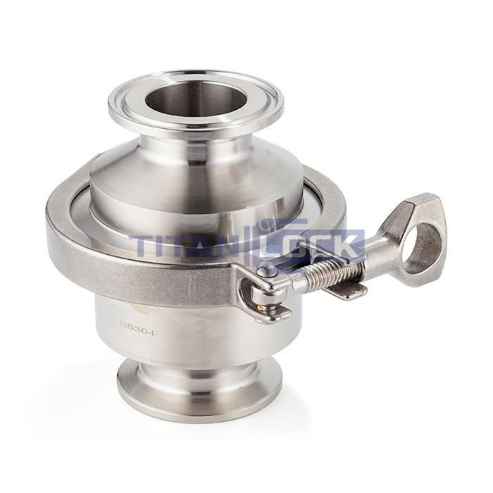 Обратный клапан нержавеющий (AISI304) DN40, типа clamp-clamp TLCV040CLS TITAN LOCK