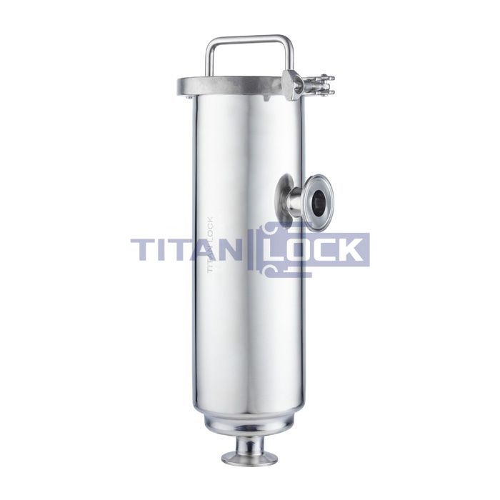 Пищевой фильтр нержавеющий угловой, под Clamp, DN50 TLFA50CL-S TITAN LOCK