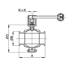 Кран шаровый нержавеющий (AISI304) DN80, типа clamp-clamp TLHBV080CLS TITAN LOCK