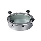 Люк круглый под давление нерж.304, DN400, стекл. крышка, TLTKGC400SP TITAN LOCK