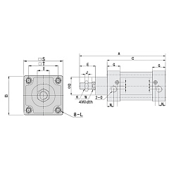Пневмоцилиндр серии SI, 160X200, TLP-PC160X200SI TITAN LOCK