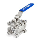 1in,Трехсоставной шаровый кран из нержавеющей стали (AISI 304) типа "резьба-резьба", TL100TPBVSS TITAN LOCK