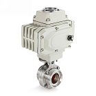 Затвор дисковый с электроприводом нерж. 304 DN65, тип резьба-резьба, DIN TLSD65THS-E TITAN LOCK