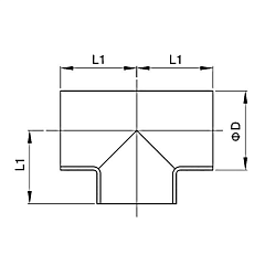 Тройник приварной DN 100, нерж. сталь 316, TLTE100SS TITAN LOCK