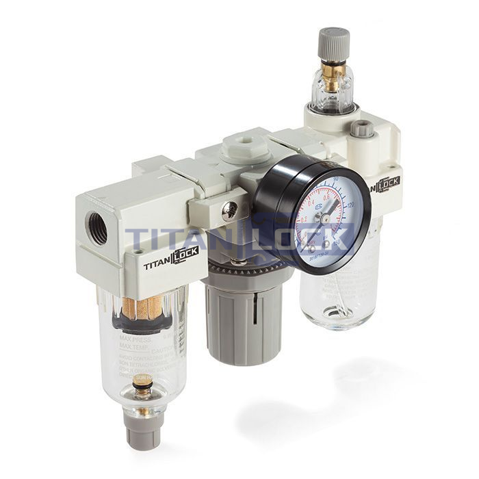 Блок подготовки воздуха AC 3000-03, 3/8" 2000 л/мин, TLP-AC3000-03 TITAN LOCK