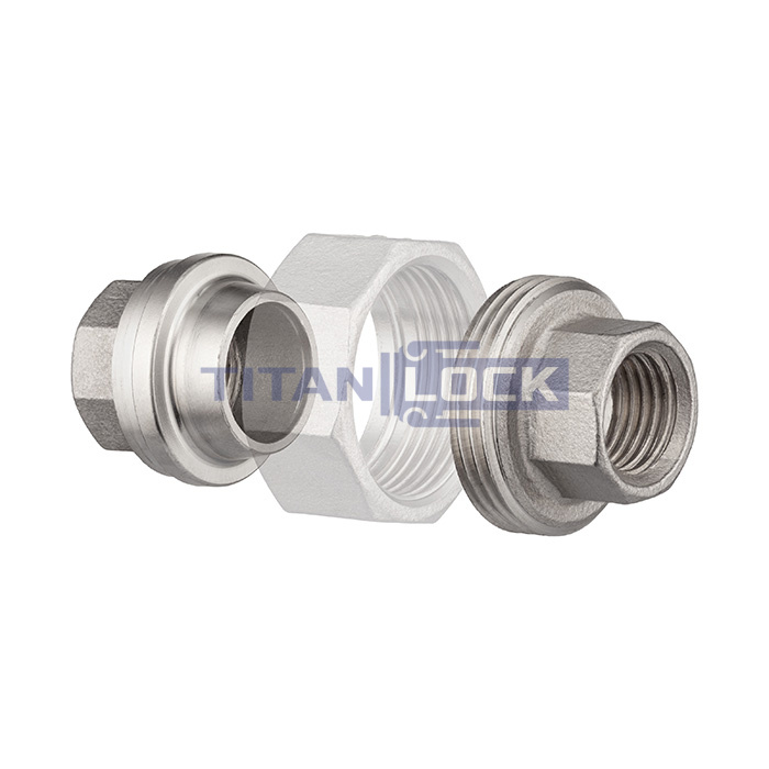 Американка конусная нержавеющая (AISI304) 3/8", ВР/ВР TL037UFFC TITAN LOCK