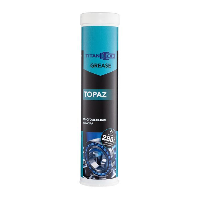 Высокотемпературная многоцелевая смазка TOPAZ (LGWA 2) +180 С, синяя, туба 400 мл, TLGREASE-TZ04 TITAN LOCK